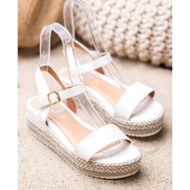 Weide Sandálias Brancas Com Plataforma Decorativa branco 2