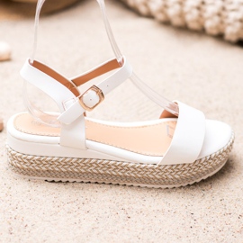 Weide Sandálias Brancas Com Plataforma Decorativa branco 1