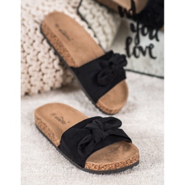 Evento Chinelos de camurça na plataforma preto 1