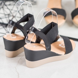 Clowse Sandálias leves deslizantes preto 1