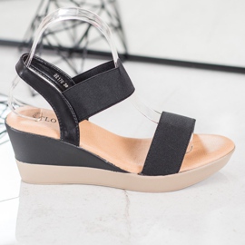 Clowse Sandálias leves deslizantes preto 2