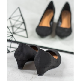 SHELOVET Bombas de cunha preta preto 1