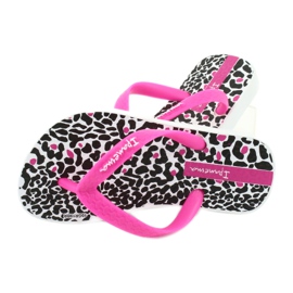 Chinelos Ipanema 82777 com estampa de leopardo branco preto rosa 4