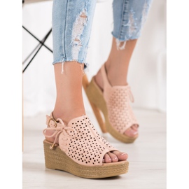 Small Swan Sandálias com orifícios confortáveis rosa 1 Small Swan Sandálias com orifícios confortáveis rosa 1