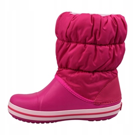 Bota Crocs Winter Puff Jr 14613-6X0 preto rosa 1