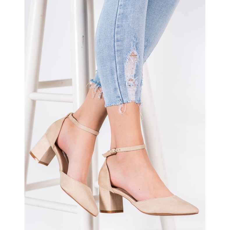 SHELOVET Bombas clássicas com fivela marrom 1