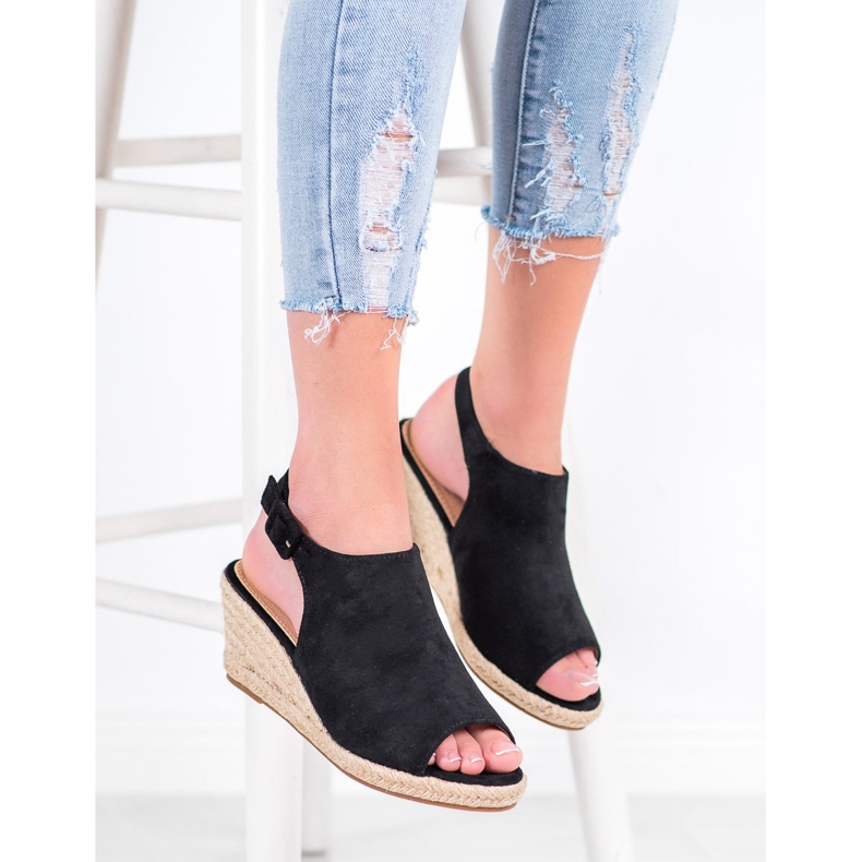 SHELOVET Sandálias Pretas Fechadas preto 2