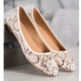 Seastar Bailarinas de couro ecológico bege 1