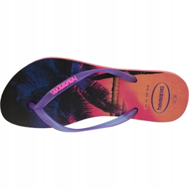 Havaianas Slim Paisage 4132614-6024 chinelos azul marinho rosa 2
