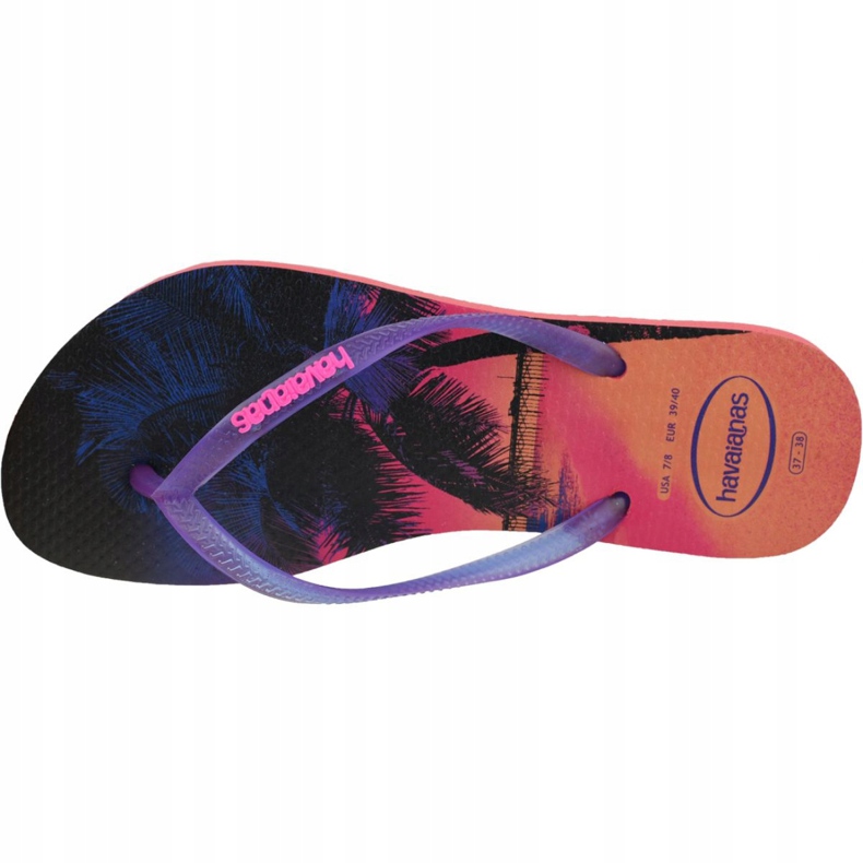 Havaianas Slim Paisage 4132614-6024 chinelos azul marinho rosa 2