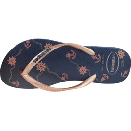 Havaianas Slim Nautial 4137125-1754 chinelos roxo azul-marinho 2