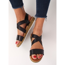Sandálias pretas femininas AM042 pretas preto 2