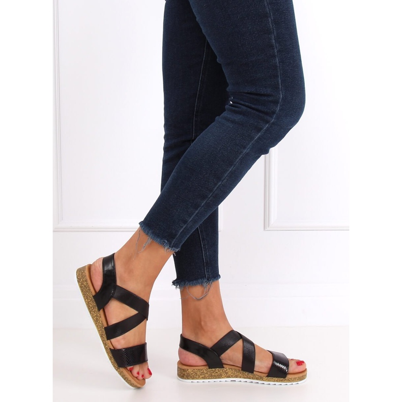 Sandálias pretas femininas AM042 pretas preto 1