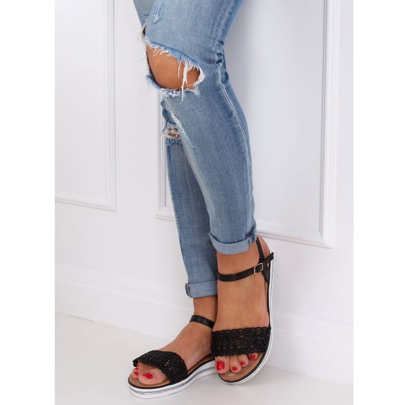 Sandálias pretas para mulheres 35-197 pretas preto 1