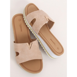 Chinelos femininos bege G-5035 bege 2