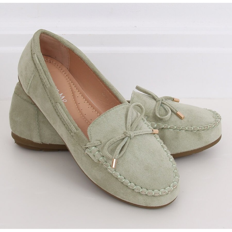 Mocassins água-marinha femininos LL97 Verde 2