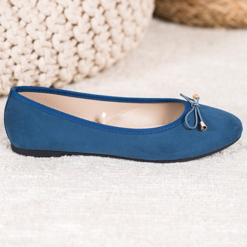 SHELOVET Bailarinas casuais azul 2