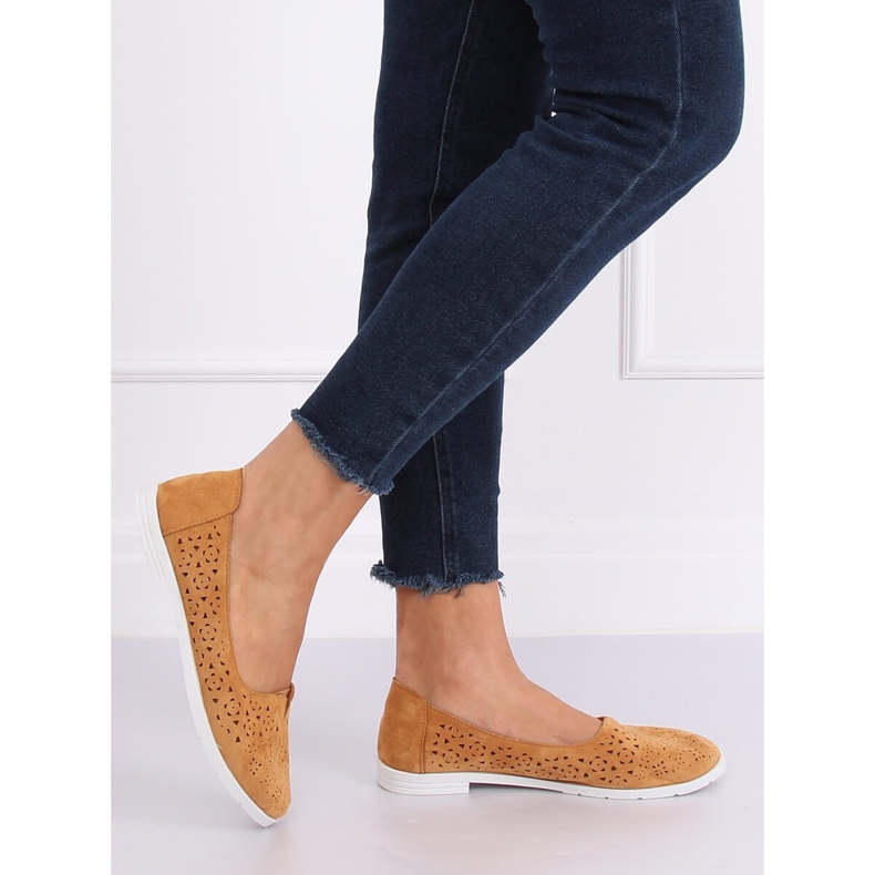 Camel ZA02P Camel aberturas bailarinas marrom 2