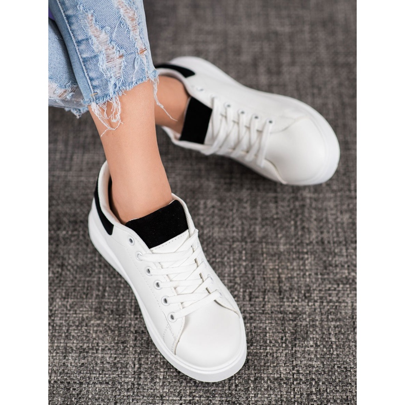 SHELOVET Calçados Esportivos Casuais branco preto 1