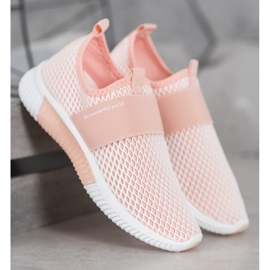 SHELOVET Slipons Openwork Clássicos rosa 2