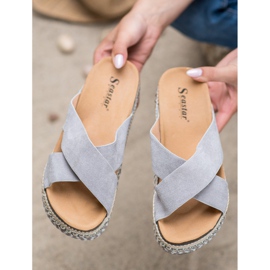 Seastar Chinelos confortáveis ​​na plataforma cinza 1