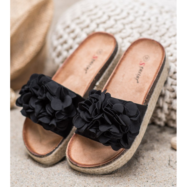 Seastar Chinelos pretos elegantes 2