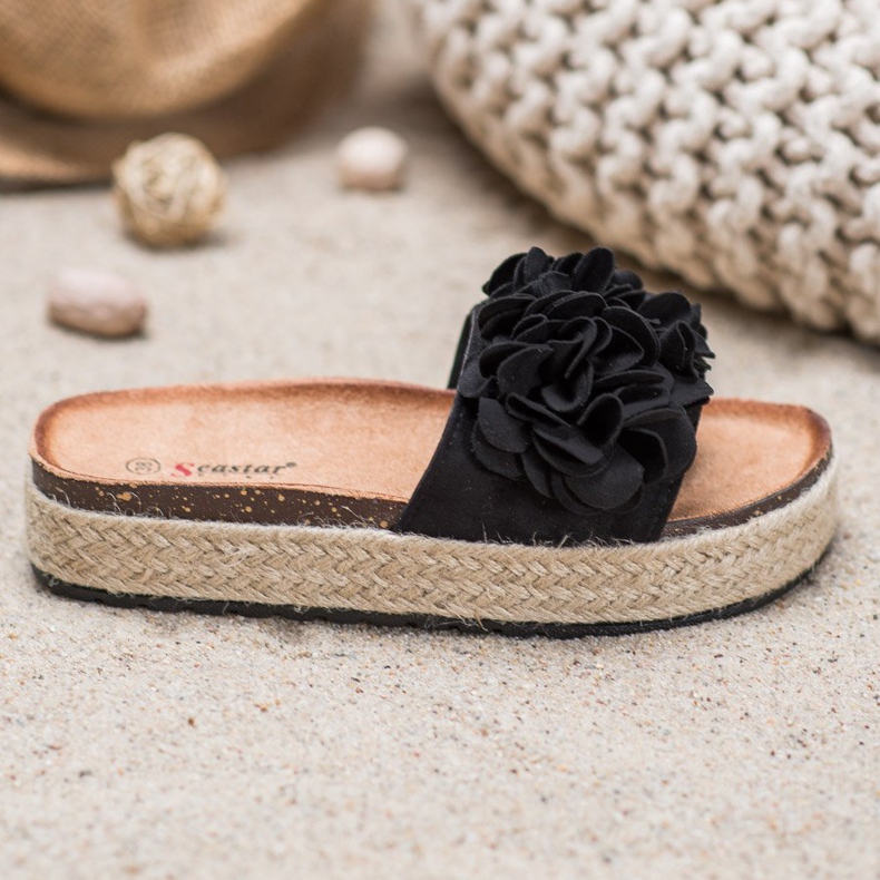 Seastar Chinelos pretos elegantes 1