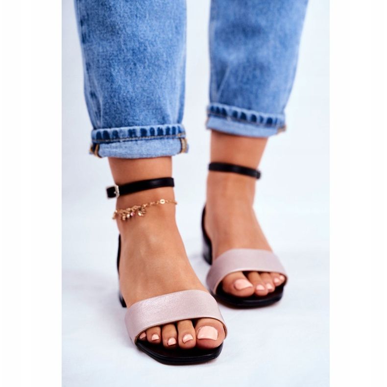 Sandálias Femininas Maciejka Couro Preto 04618-21 rosa 2