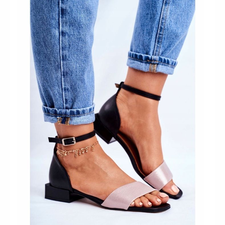 Sandálias Femininas Maciejka Couro Preto 04618-21 rosa 1