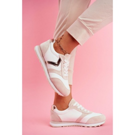 Roleta branca e bege de tênis feminino branco marrom 2