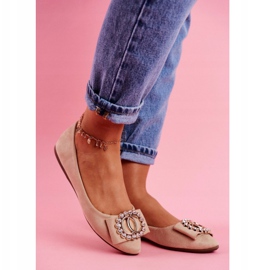 PS1 Bailarinas Bege Eco-Suede Feminina Montreal 1