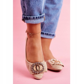 PS1 Bailarinas Bege Eco-Suede Feminina Montreal 2