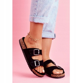 Chinelos de guia femininos com grampos pretos 1