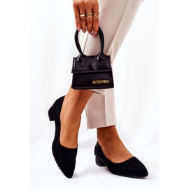 SEA Bombas clássicas femininas camurça preta Rheya preto 1