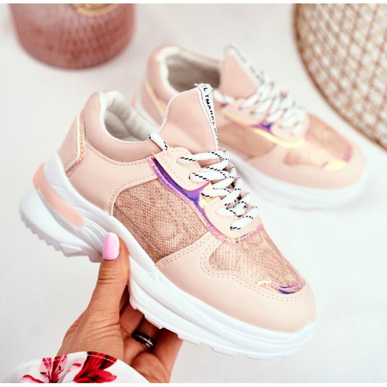 FRROCK Sapatos esportivos infantis Pink Snake Matylda rosa 2
