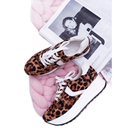 NFR Sapatos esportivos femininos Leopard SportFreak branco castanho 1