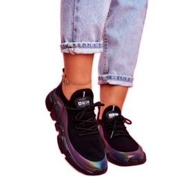 Sapatas esportivas femininas Big Star pretas FF274A053 preto multicolorido 2