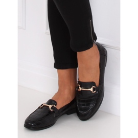 Mocassins pretos femininos negros T356P preto 1