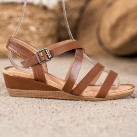 Mannika Calçados casuais de cunha marrom 1