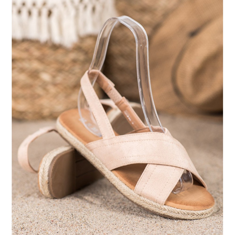 SHELOVET Sandálias de camurça deslizantes castanho 1