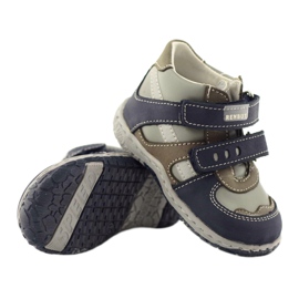 Botas de couro Ren But 1363 azul marinho azul-marinho cinza 4