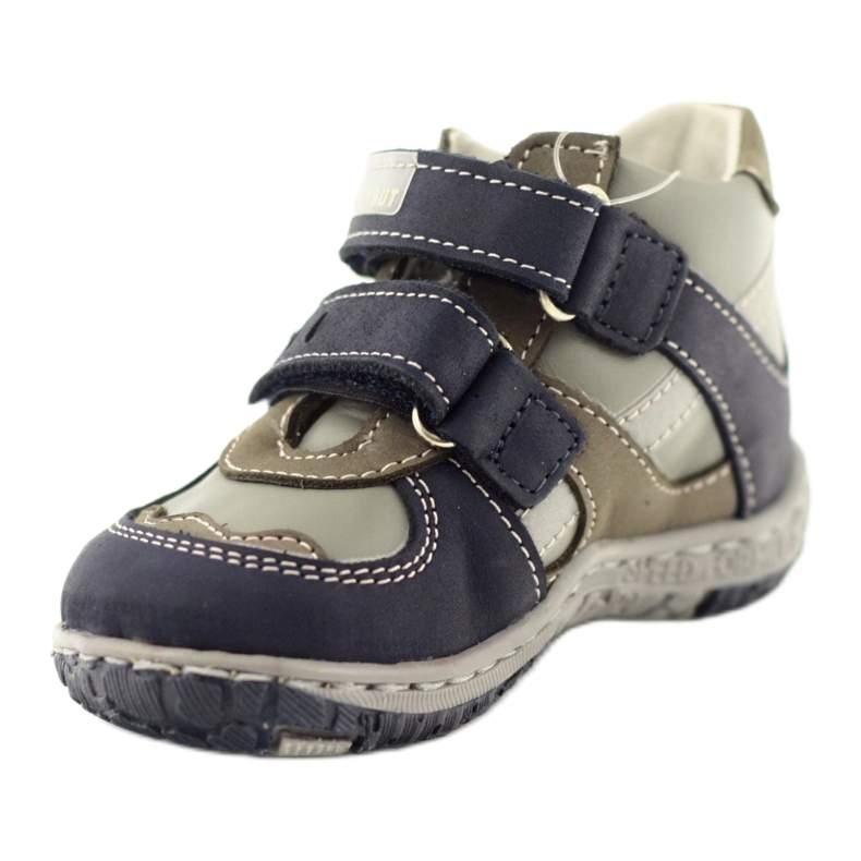 Botas de couro Ren But 1363 azul marinho cinza 2