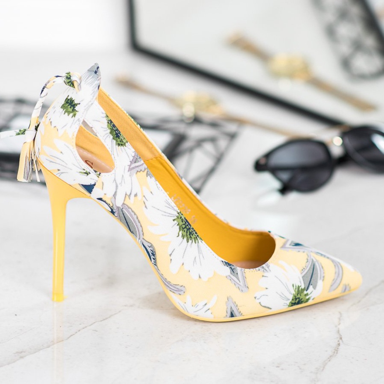 Seastar Pinos elegantes em flores multicolorido amarelo 2