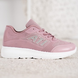 SHELOVET Sapatos Confortáveis Com Malha rosa 2 SHELOVET Sapatos Confortáveis Com Malha rosa 2