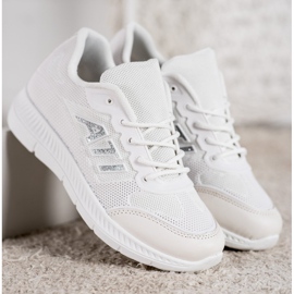 SHELOVET Sapatos Confortáveis ​​Com Malha branco cinza 2