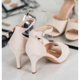 Bombas VINCEZA Open Toe elegantes bege 2