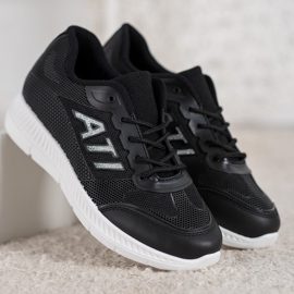 SHELOVET Sapatos Confortáveis Com Malha preto 2 SHELOVET Sapatos Confortáveis Com Malha preto 2