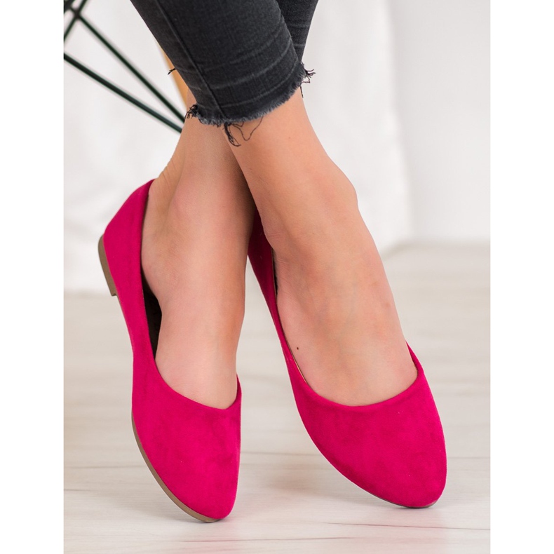 Bailarinas clássicas de camurça VINCEZA rosa 2