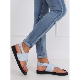 Chinelos azuis DD82P azuis, algodão azul 1