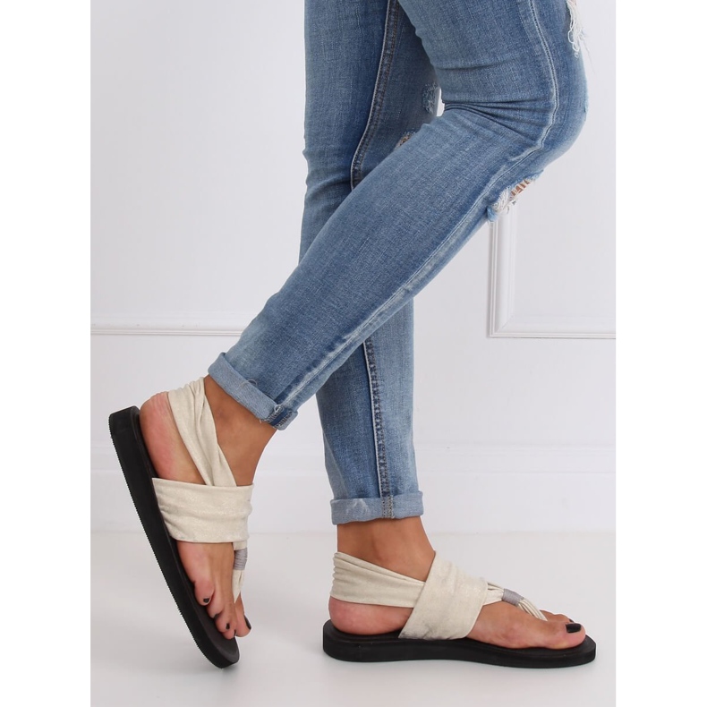 Sandálias, algodão, bege DD82P Bege 2 Sandálias, algodão, bege DD82P Bege 2